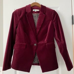 Boden Velvet Longline Blazer NWOT